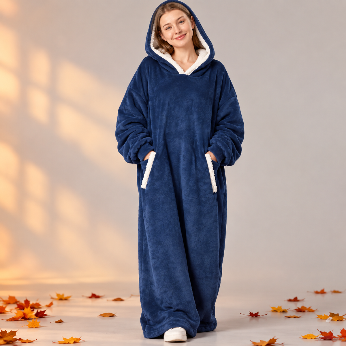 Wärmling Hoodie-Decke – Mitternachtsblau