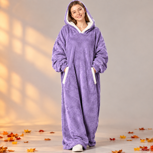 Wärmling Hoodie-Decke – Lavendel