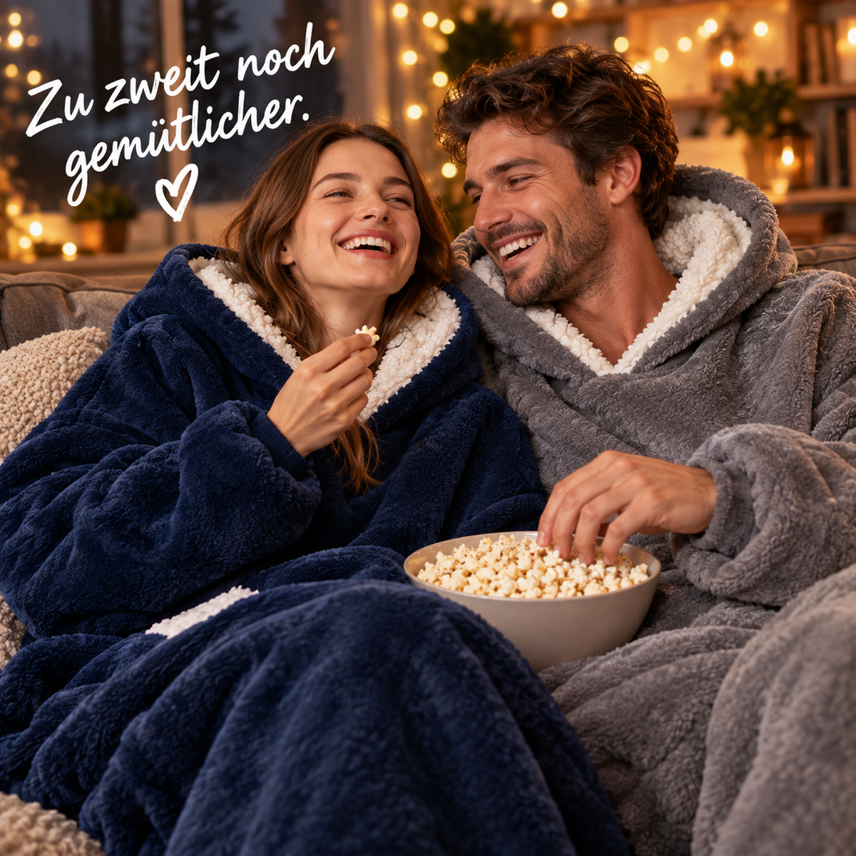 Wärmling Hoodie-Decke – Mitternachtsblau